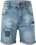 A2Z 4 Kids Boys Ripped Denim Shorts Comfort Stretch Skinny Jeans Pants Trousers Lightweight Trendy Summer Boys Ages 5-13 Years