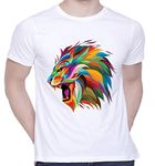 CreativiT Graphic Printed T-Shirt for Unisex Graphics Tshirt | Casual Half Sleeve Round Neck T-Shirt | 100% Cotton | D00255-50_White_Medium