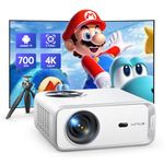 【Netflix Built-in Android & 3s Focus】Projector, WiMiUS P63 700ANSI Portable WiFi 6 Bluetooth Full HD 1080P Smart Projector 4K Support, 50% Zoom 300" Auto Keystone Display Home Cinema with Tripod