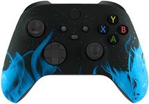 eXtremeRate Custom Shell for Xbox Series X & S Controller, Blue Flame Replacement Cover Front Housing Cover for Xbox Core Controller Wireless