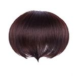 Real Human Hair Topper for Women with Bangs Cover Thin Hair or White Hair Clip in Hair Extensions Pieces Remeehi 20cm real human hair straight dark brown