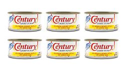 Century Filipino Flaked Light Tuna in Soya Oil (6 Pack, Total of 38.4oz)