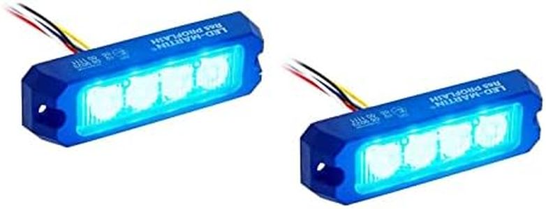 LED-MARTIN 2 Unidades R65 Proflash Azul – Frontal Blitzer – Calle räumer – Flash Modul – Bomberos – Policía – Salvavidas Servicio