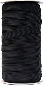 50 Yards Length 1/2" Width Flat Elastic Band for Sewing Stretch Elastic Cord for DIY Projects, Arts & Crafts (Black)