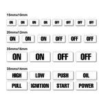 On Off Switch Button Kit Sticker Decal Car Automotive Fuel Racing