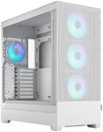 Fractal Design Pop XL Air RGB White Core - Tempered Glass Clear Tint - Honeycomb Mesh Front – TG Side Panel - Four 120 mm Aspect 12 RGB Fans Included – E-ATX High Airflow Full Tower PC Gaming Case