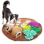 ALL FOR PAWS Pet Snuffle Mat, Dog Feeding Mat With Squirrel Squeaky Toy, Dog Training Pad Pet Nose Work Blanket Pet Activity Mat for Foraging Skill, Stress Release, Ideal for Dogs