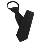 AUYAO Zipper Neck Tie for Men, Men Ties, Mens Solid Color Pre-tied Tie Adjustable Neck Tie, Adjustable Pre-tied Ties Wedding Business Formal Neckties, Classic Men's Solid Color Necktie, 8cm