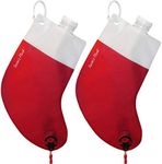 Party Flasks Santa Flask for Liquor, Wine, Drinks: Funny Gag Gifts for White Elephant Christmas Gifts Exchanges; Beverage Dispenser Holds 2.25 Liters for Holiday, Graduation, Office Parties - 2 Pack