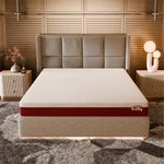 SleepyHug MoodPlay Natural Latex 6 Inch Mattress | TouchSense Technology | Enhanced Impact Absorption and Stable Sleep | King Bed Size | Velvet Fabric (LxWxH -78x72x6 Inch)