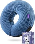 Loflaze Inflatable Dog Cone Collar - Dog Neck Donut Cone Collar Alternative After Surgery - Soft Cone for Large Medium Small Dogs Cats - Alternative Recovery E Collar (Blue, M)
