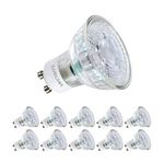 sanlumia 10X 5W GU10 LED Super Bright Spotlight Bulb 400lm 38 Beam Angle Non Dimmable 50W Halogen Equivalent Cool White 6400K