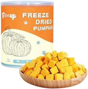 PAWUP Freeze-Dried Pumpkin Treats for Dogs & Cats – High Fiber, Single Ingredient Natural Snacks for Digestion & Gut Health, Healthy Food Toppers, 1.58 oz