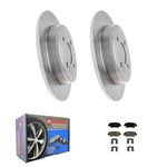 Stirling Rear QUALITY Brake Rotors and Ceramic Pads Kit For Hyundai Accent 2012 2013 2014 2015 2016 2017|31612 D1544