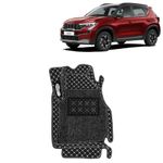 KINGSWAY® Premium 7D Car Floor Mat Compatible with Kia Sonet (Year 2024 Onwards), Double Layer Luxury Car Foot Mats - Complete Set of 3 Pcs, 100% Waterproof and Washable, Classic Black