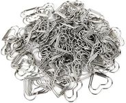 50 Pcs Cute Paper Clips Suitable for Children Ladies Wedding Decoration Document Notes Organization Office Supplies Heart Paper Clips (Silver)