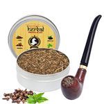 Royal Swag 100% Tobacco-Free & Nicotine-Free Smoking Mixture With 100% Natural & Ayurvedic Herbal Smoking Blend 1 Pack (1 oz/ 30g) With Wooden Brown Pipe| (Smoking Cessation)