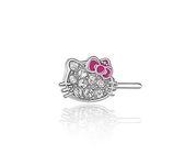 Hello Kitty Nose Rings 20g Stainless Steel L-Shape Kawaii Cute Nose Stud Officially Licensed Sanrio, Stainless Steel, crystal