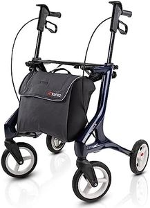 Topro Pegasus Ultra lightweight Carbon Fibre Folding Rollator Walker Walking frame (Blue)