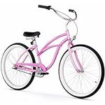Firmstrong Urban Women's Beach Cruiser Bike, Single Speed Bicycle, 24 Inch Wheels, Pink