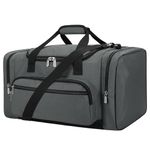 YoKelly Gym Bag Sport Duffle Bag - 20 inch Weekender Overnight Travel Duffel Bag with More Pockets - Dark Grey