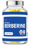 Pure Vitality: Berberine HCL 90 Capsules 500mg - 98% Purity - UK GMP Certified Manufacturer, Yellow