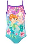 Disney Frozen Swimming Costume | Anna and Elsa Swimming Costume | Girls Swimsuit | 3-4 Years Purple