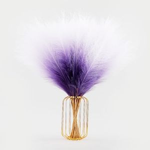 Acfruits Pampas Grass Small, 30 Pcs 17" Faux Pampas Grass Short Decor, Pompas Grass Flower Arrangement and Vase Filler for Boho Home Wedding Decoration