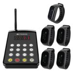 Retekess TD154 Restaurant Pager,Kitchen Waiter Calling System,Pagers and Beepers,Chef Press a Button to Buzzer Waiter to Pick up Dishes,48h Standby,for Restaurant Kitchen Hotel