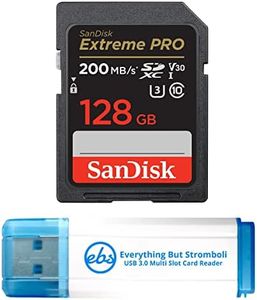 SanDisk 128GB Extreme Pro Memory Card Works with Nikon D3400, D3300, D750, D5500, D5300, D500, AW130, W100, L840, A900 Digital Camera Bundle with 1 Everything But Stromboli 3.0 Micro & SD Card Reader