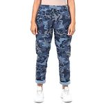 Style Lockers® Womens Camouflage Magic Trousers Ladies Army Print Italian Pants Yoga Jogger Active Casual Stretchy Jogging Bottom (Denim Blue, 8-14)