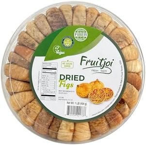 Fruitjoi Dried Turkish Figs (Anjeer) – No Added Sugar, Naturally Sweet, Soft & Fresh, Vegan Snack, 1 lb Resealable Pack