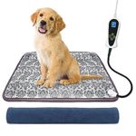 Bestio Pet Heating Pad,19x28 in Electric Heating Pad for Dogs and Cats Indoor with Auto Power Off,Large Cat Heating Pad with Removable Cover