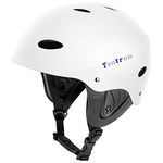 Tontron Adult Whitewater Kayaking Canoeing Helmet (Matte White, Large)