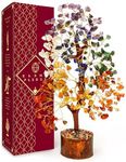 Crystal Tree of Life 7 Chakra Healing Crystal Trees for Home Decor, Office Desk Decor, Living Room Decor, Handmade Bonsai Trees for Positive Energy, Money, Good Luck Birthday Gifts for Women, Mom