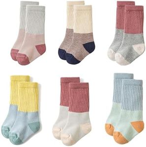 Thunaraz Toddler Baby Girls Boys Socks - Cotton Crew Socks for Baby Gifts Pack 3-12 Months