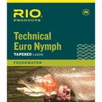 RIO Products Technical Euro Nymph Leader w/Pink/Chartreuse Indicator Tippet and Tippet Ring - 14ft, 2X/4X, Pink/Chartreuse, 6-24049, 6-24049, 6-24049, 6-24049