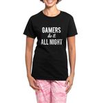 CafePress Gamers Do It All Night Pajamas Womens Novelty Cotton Pajama Set, Comfortable PJ Sleepwear