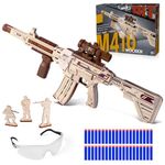 VATOS 3D Wooden Puzzles for Adults, Electric 3D Puzzles Wooden Toy with Foam Soft Bullet, Wooden Puzzles M416 Models Toy, Wood Puzzles DIY Building Kits for for Teen Adult Gift