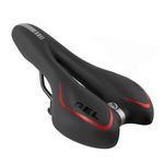 Comfortable MTB Gel Seat Mountain Bike Saddle MTB Saddle Mountain Bike Seat Gel Bikes Seats Breathable & Soft & Waterproof Bike Saddle Cushion for Men and Women - Red