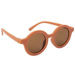 Koochie-Koo Classic Uv 400 Protected Round Shaped Modern Stylish Plastic Sunglass Mirror Sunlight Goggles Eyewear For Kids, 2 To 6 Years (Pack Of 1, Orange, Non-Polarized) Medium