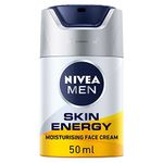 NIVEA MEN Skin Energy Moisturising Creme (50 ml), Face Cream for Men Infused with Caffeine, Revitalising Face Cream Fights Signs of Tiredness, Men's Skin Care Essentials