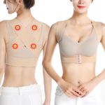 SSKHE Posture Corrector Women and Men,back brace posture corrector Shoulder Straightener Belt Adjustable Lumbar Spine Corrector Back Shoulders Hunchback Support (Beige, M)