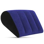 Portable Wedge Pillow Inflatable Cushion - Body Positioners Lightweight Wedge Pillow for Sleeping, Leg Elevation, Use in Bed, Travel, Camping, Fast Inflating Deflation(Blue)