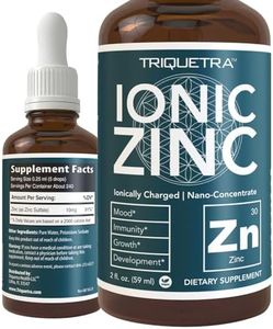 Ionic Liquid Zinc Supplement (240 Servings) |Best Value & Quality| Glass Bottle, Vegan, Highest Absorption, Zinc Sulfate | Supports Immunity, Mood, Brain Thyroid (2 oz.)