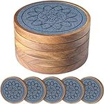 EDEGG Wood Coasters for Drinks, Abs