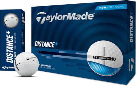 TaylorMade Distance+ Golf Balls – White, High Velocity Distance