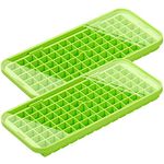 Webake Silicone Mini Square Ice Cube Moulds with Lids 2 Pcs 1.5 cm Small Ice Cube Trays Square Ice Cube Tray for Beer, Cocktails, Water, Soda, Fruit