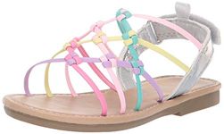 Carter's unisex-child Carter's Girl's Edina Metallic Strappy Sandal Multi Size: 1 M US Little Kid