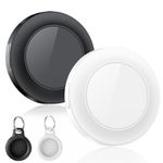 Air Tracker Tags-2 Pack, Item Locator Compatible With Apple (IOS Only) Replaceable Battery, Item Finder For Keys,Luggage,Suitcase etc, IP67 Waterproof Smart Tracker Air Trackers with Holder Keychain